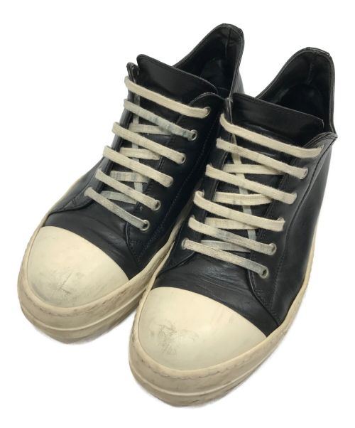 RICK OWENS（リックオウエンス）RICK OWENS (リック オウエンス) Ramones sneakers low leather ブラック サイズ:42の古着・服飾アイテム