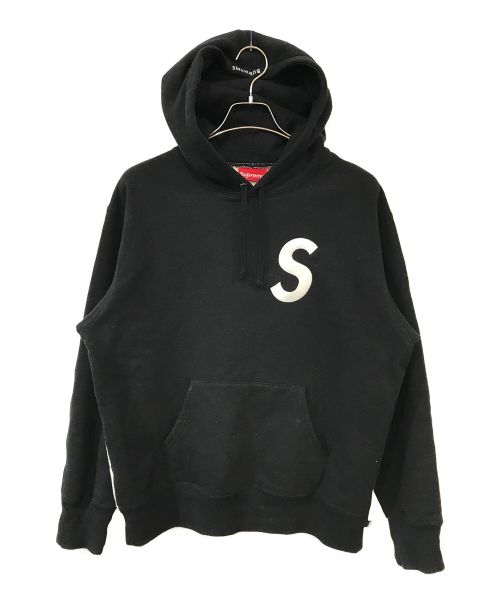 SUPREME（シュプリーム）SUPREME (シュプリーム) S Logo Split Hooded Sweatshirt ホワイト×ブラック サイズ:Ｓの古着・服飾アイテム
