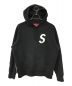 SUPREME（シュプリーム）の古着「S Logo Split Hooded Sweatshirt」｜ホワイト×ブラック