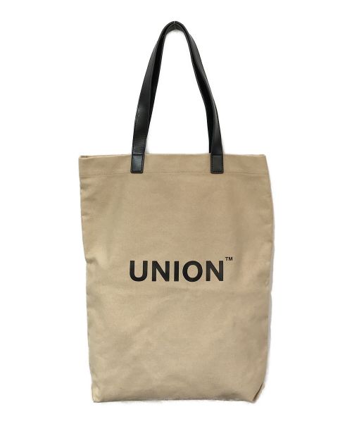 UNION（ユニオン）UNION (ユニオン) YAHKI (ヤーキ) キャンバストートバッグ ベージュの古着・服飾アイテム