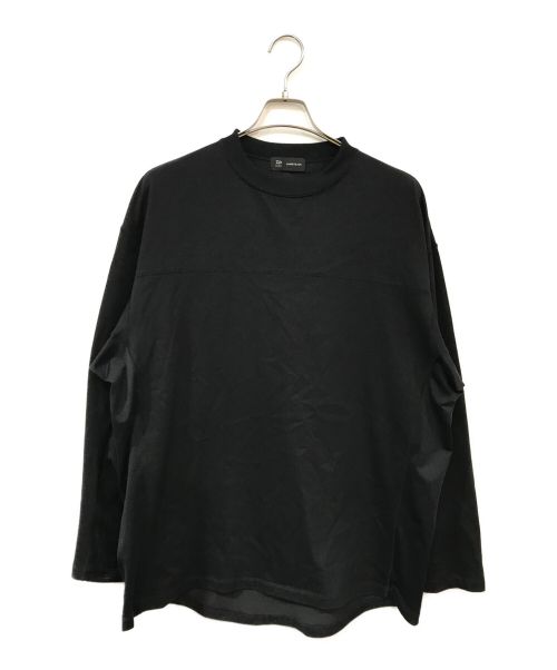 D-VEC（ディーベック）D-VEC (ディーベック) ALMOSTBLACK (オールモストブラック) コットンプレーティングロングTシャツ ブラック サイズ:3の古着・服飾アイテム