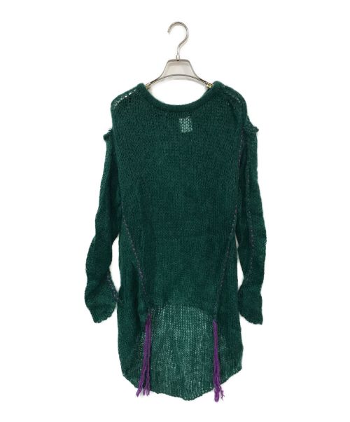 PAMEO POSE（パメオポーズ）PAMEO POSE (パメオポーズ) Stitched Mohair Knit Top グリーン サイズ:Fの古着・服飾アイテム