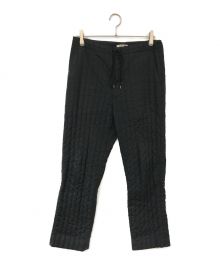 AURALEE（オーラリー）の古着「SUVIN HIGH COUNT CLOTH QUILTING PANTS」｜ブラック