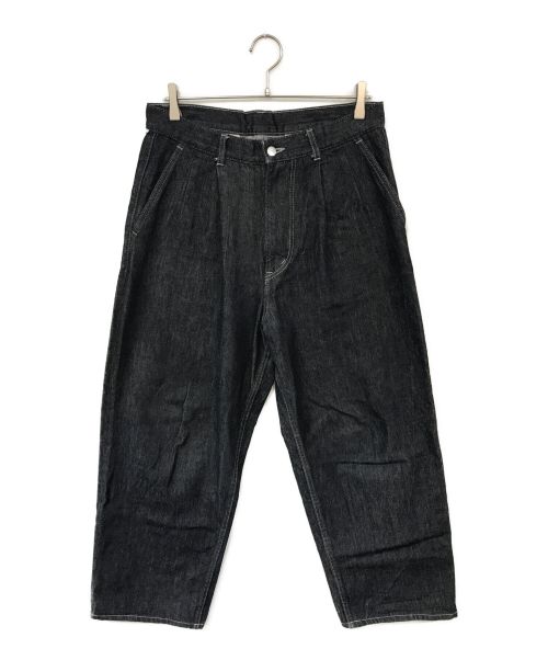 Graphpaper（グラフペーパー）Graphpaper (グラフペーパー) Colorfast Denim Two Tuck Pants ネイビー サイズ:2の古着・服飾アイテム