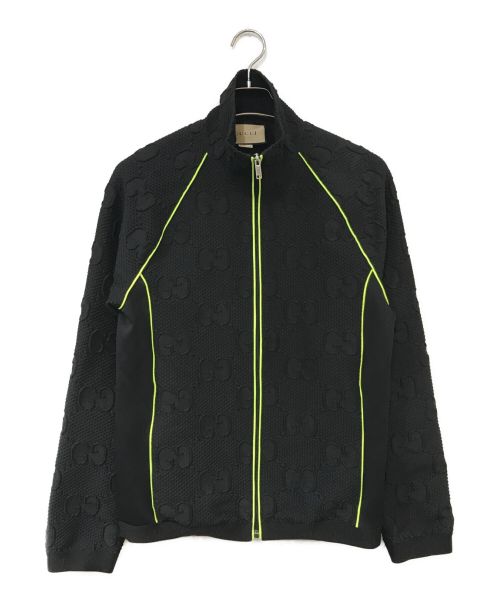 GUCCI（グッチ）GUCCI (グッチ) GGストレッチジャージー ネオプレン ジップジャケット ブラック サイズ:Mの古着・服飾アイテム