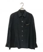 Jean Paul Gaultier FEMMEジャンポールゴルチェフェム）の古着「シルバープレート付シャツ」｜ブラック