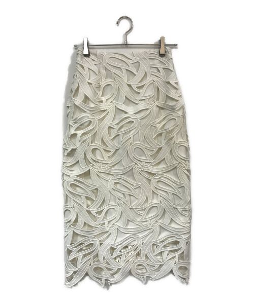 CELFORD（セルフォード）CELFORD (セルフォード) チューリップレーススカート ホワイト サイズ:36の古着・服飾アイテム