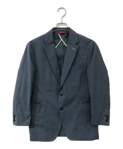 Vicomte A.（ヴィコント エー）Vicomte A. (ヴィコント エー) 総柄裏地テーラードジャケット ブルー サイズ:48の古着・服飾アイテム
