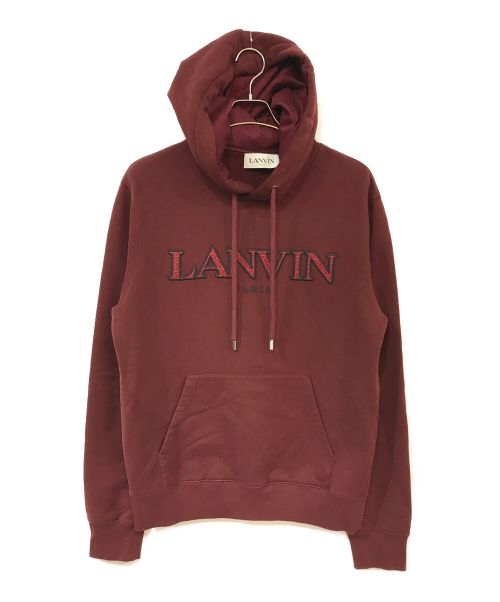 LANVIN（ライバン）LANVIN (ライバン) Fleece Hoodie ボルドー サイズ:記載なしの古着・服飾アイテム