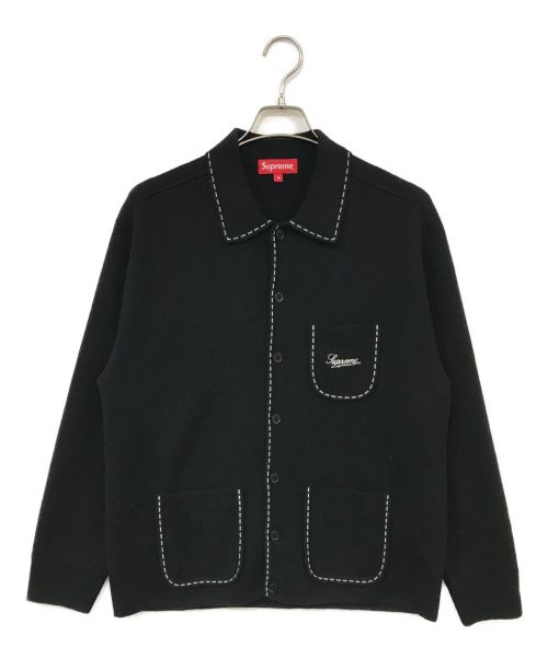 SUPREME（シュプリーム）Supreme (シュプリーム) Stitch button up sweater ブラック サイズ:Ｍの古着・服飾アイテム