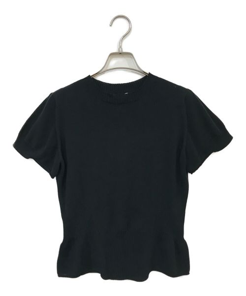 malamute（マラミュート）malamute (マラミュート) 半袖ニット ブラック サイズ:Ｆの古着・服飾アイテム