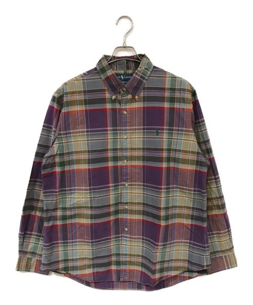 RALPH LAUREN（ラルフローレン）RALPH LAUREN (ラルフローレン) チェックシャツ パープル×グリーン サイズ:XLの古着・服飾アイテム