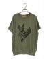 Hysteric Glamour（ヒステリックグラマー）の古着「BUTTERFLY GIRL プリント Tシャツ」｜カーキ