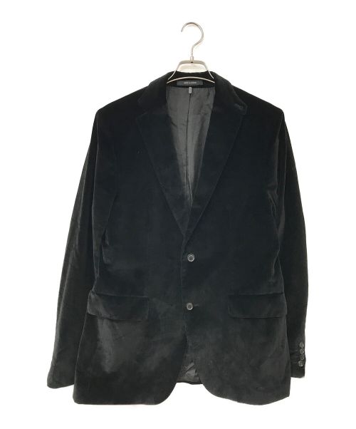HUGO BOSS（ヒューゴ ボス）HUGO BOSS (ヒューゴ ボス) ベロアテーラードジャケット ブラック サイズ:48の古着・服飾アイテム