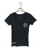 CHROME HEARTSクロムハーツ）の古着「ロゴVネックTシャツ」｜ブラック