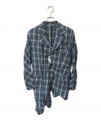 Vivienne Westwood manヴィヴィアン ウェストウッド マン）の古着「リネン混チェックジャケット」｜ブルー