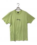 stussyステューシー）の古着「ロゴ刺繍Tシャツ」｜グリーン