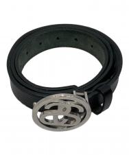 stussy (ステューシー) SS-LINK BUCKLE BELT/SSリンク バックル ベルト ブラック サイズ:SIZE L
