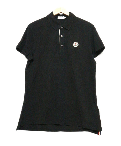 MONCLER（モンクレール）MONCLER (モンクレール) ポロシャツ ブラック サイズ:Mの古着・服飾アイテム