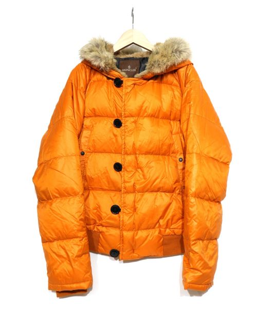 MONCLER（モンクレール）MONCLER (モンクレール) フーデットダウンジャケット オレンジ サイズ:1の古着・服飾アイテム