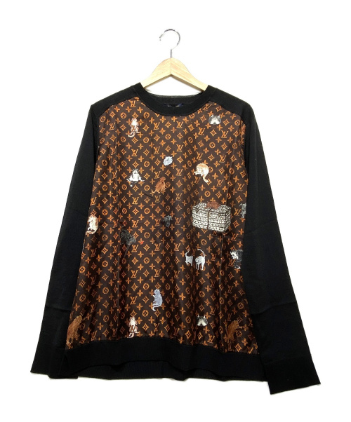 中古 古着通販 Louis Vuitton ルイヴィトン キャットグラムツイルニットプルオーバー ブラウン サイズ Xl ブランド 古着通販 トレファク公式 Trefac Fashion