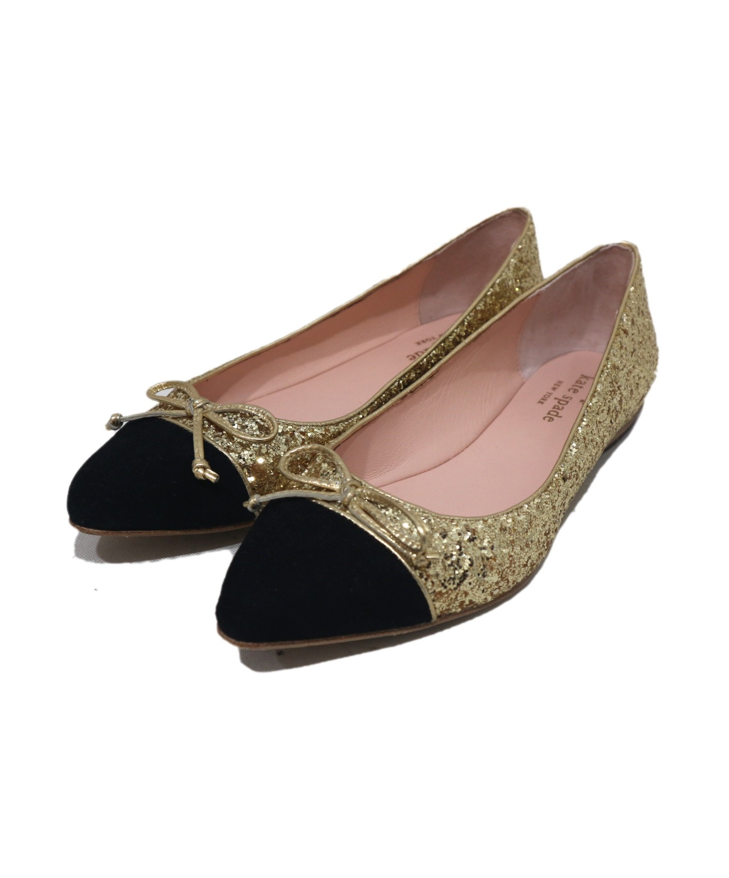 中古 古着通販 Kate Spade ケイトスペード スパンコールフラットシューズ ゴールド サイズ 7m S ブランド 古着通販 トレファク公式 Trefac Fashion