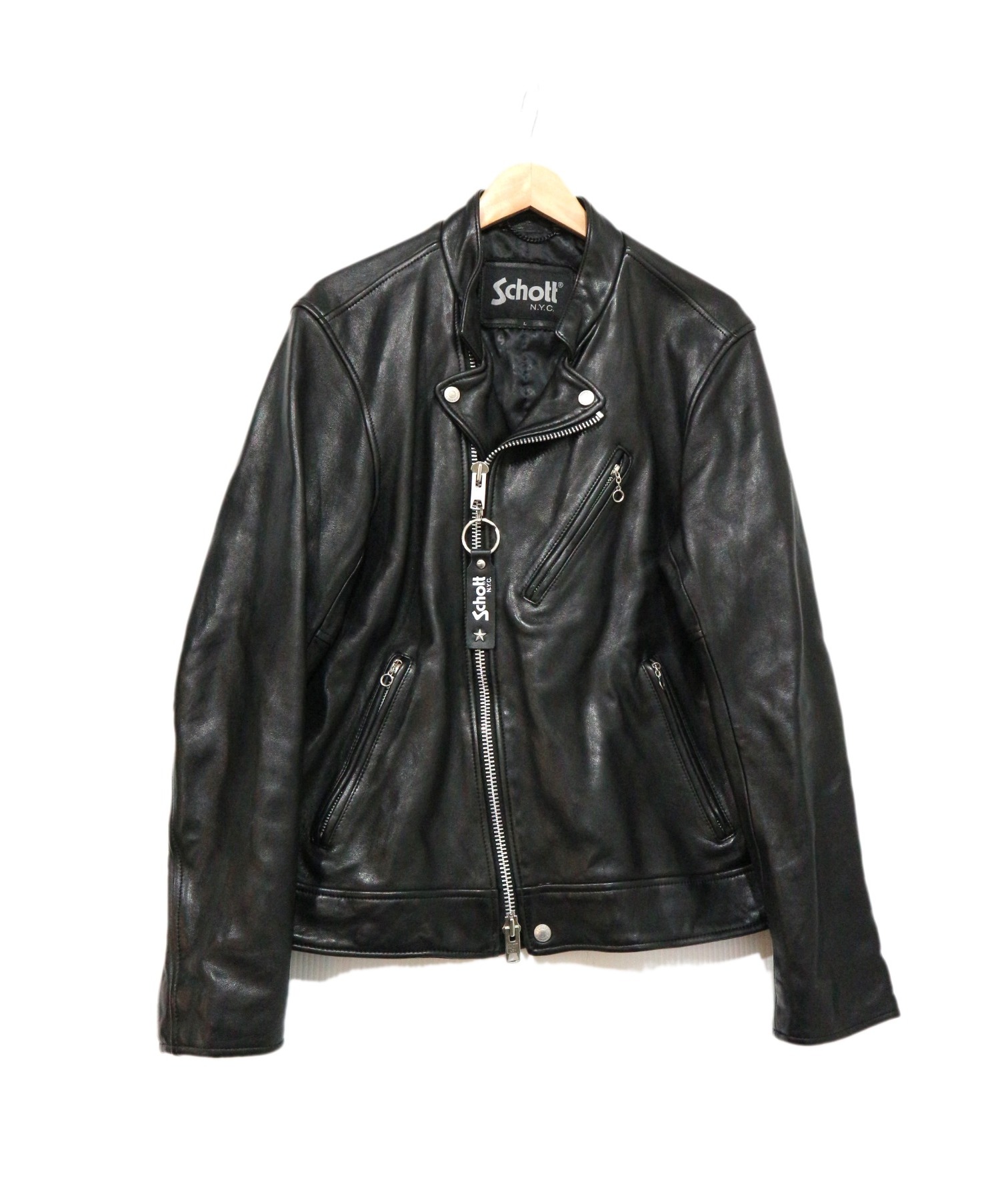 中古 古着通販 Schott ショット ダブルライダースジャケット ブラック サイズ L ブランド 古着通販 トレファク公式 Trefac Fashion