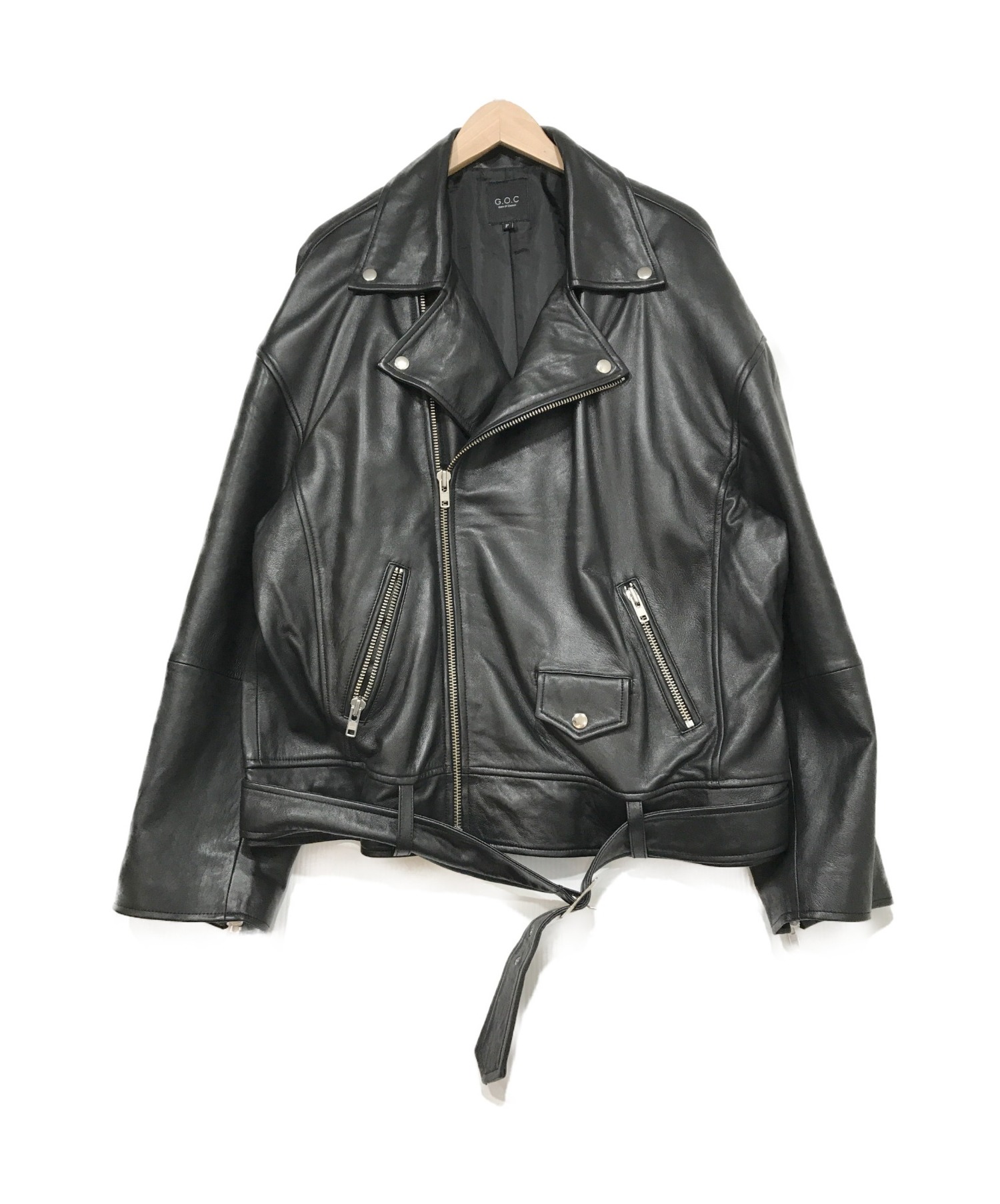 Geex of Clothes (ジー・オー・シー) オーバーサイズライダースジャケット ブラック サイズ:F