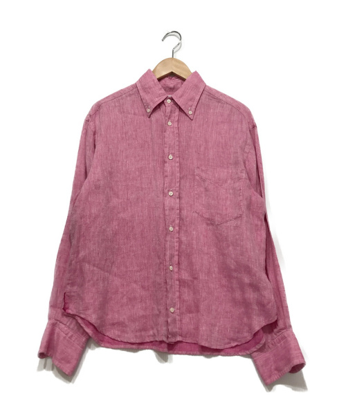 GUY ROVER（ギローバー）GUY ROVER (ギローバー) リネンシャツ ピンク サイズ:39 15 1/2の古着・服飾アイテム