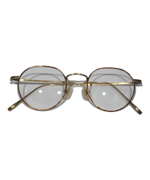 金子眼鏡（カネコメガネ）金子眼鏡 (カネコメガネ) 眼鏡 ブラウン×ゴールド サイズ:21-148の古着・服飾アイテム