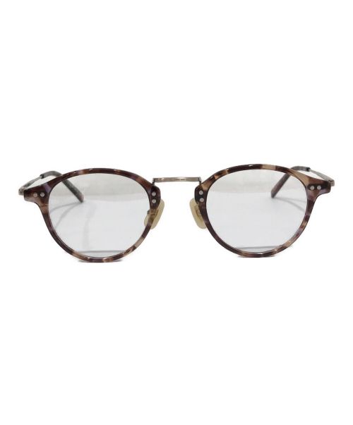 金子眼鏡（カネコメガネ）金子眼鏡 (カネコメガネ) 伊達眼鏡 ベージュの古着・服飾アイテム
