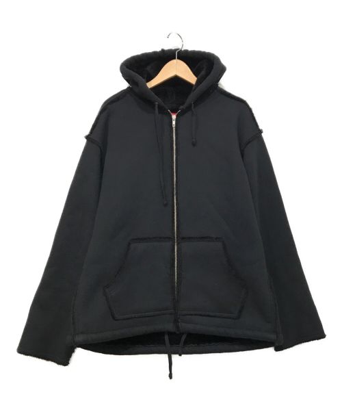SUPREME（シュプリーム）SUPREME (シュプリーム) Faux Shearling Hooded Jacket ブラック サイズ:Lの古着・服飾アイテム