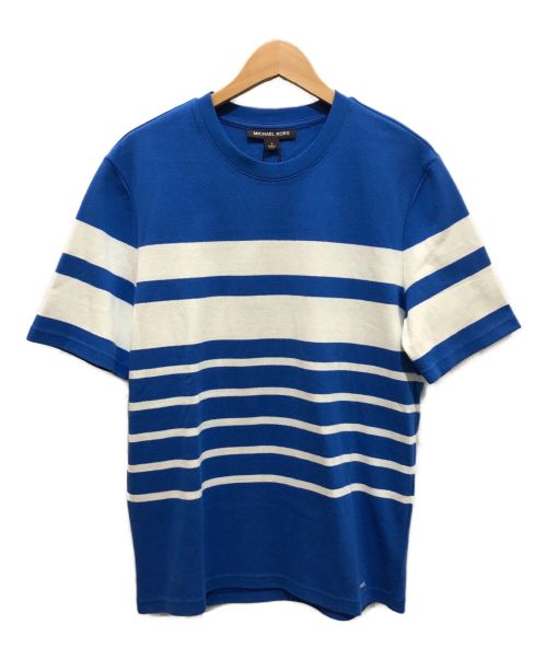 MICHAEL KORS（マイケルコース）MICHAEL KORS (マイケルコース) Striped Cotton Jersey T-Shirt ブルー サイズ:S 未使用品の古着・服飾アイテム
