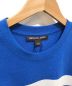 MICHAEL KORS (マイケルコース) Striped Cotton Jersey T-Shirt ブルー サイズ:S 未使用品：4800円
