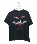 s'yte by yohji yamamotoサイト バイ ヨウジヤマモト）の古着「20/CottonJersey Pirate Tattoo T-Shirt」｜ブラック