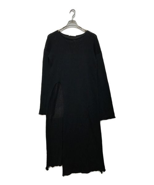 sulvam（サルバム）sulvam (サルバム) サイドスリットニットワンピース ブラック サイズ:Sの古着・服飾アイテム