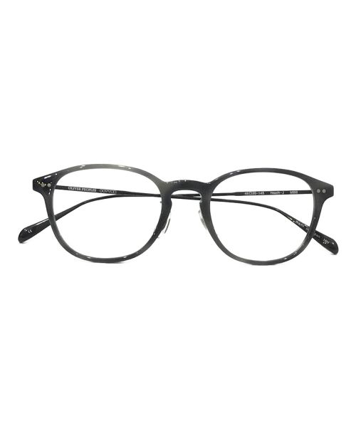 OLIVER PEOPLES（オリバーピープルズ）OLIVER PEOPLES (オリバーピープルズ) 眼鏡フレーム ブラック×グレー サイズ:48□20-145の古着・服飾アイテム