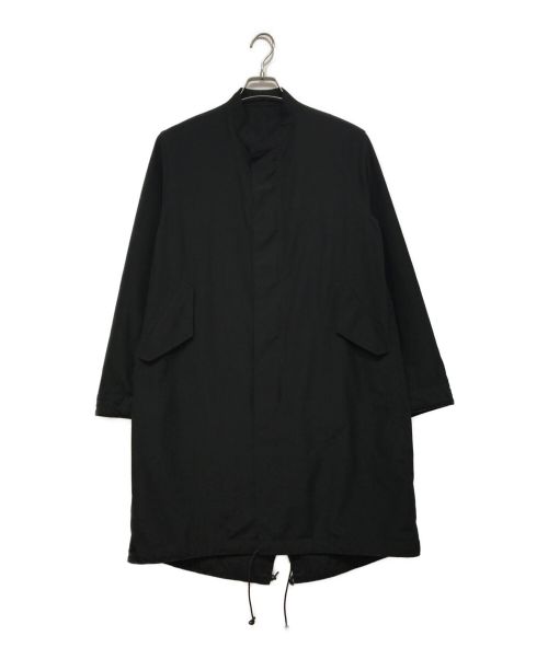 ISAMU KATAYAMA BACKLASH（イサムカタヤマ・バックラッシュ）ISAMU KATAYAMA BACKLASH (イサムカタヤマ・バックラッシュ) スタンドカラーコート ブラック サイズ:1の古着・服飾アイテム