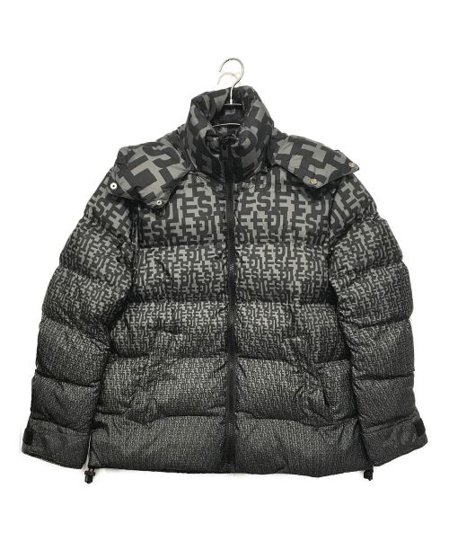 DIESEL（ディーゼル）DIESEL (ディーゼル) 中綿入りフーテッドパフジャケット ブラック×カーキ サイズ:Mの古着・服飾アイテム