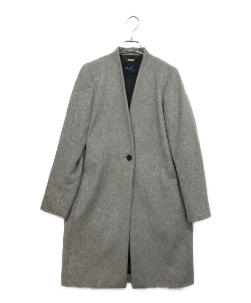 la.f（ラ・エフ）la.f (ラ・エフ) ビーバーメルトンロングコート グレー サイズ:2Sの古着・服飾アイテム