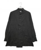 Yohji Yamamoto pour hommeヨウジヤマモト プールオム）の古着「スタンドカラーシャツ」｜ブラック