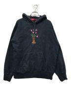 SUPREMEシュプリーム）の古着「Flowers Hooded Sweatshirt」｜ブラック
