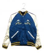 東洋エンタープライズトウヨウエンタープライズ）の古着「Early 1950s Style Acetate Souvenir Jacket」｜ブルー×ブラック