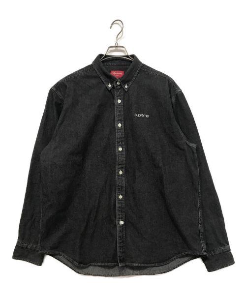 SUPREME（シュプリーム）SUPREME (シュプリーム) Classic Logo Denim Shirt ブラック サイズ:Lの古着・服飾アイテム