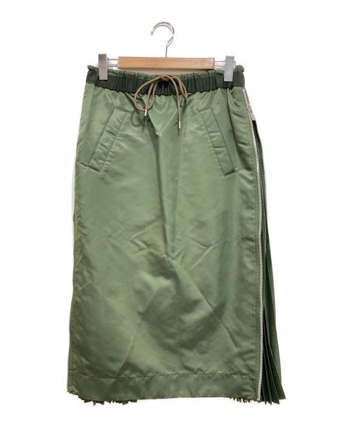 sacai（サカイ）sacai (サカイ) Nylon Twill Skirt / MA-1 Skirt カーキ サイズ:3の古着・服飾アイテム