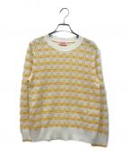 Kate Spadeケイトスペード）の古着「Striped Pointelle Sweater」｜イエロー