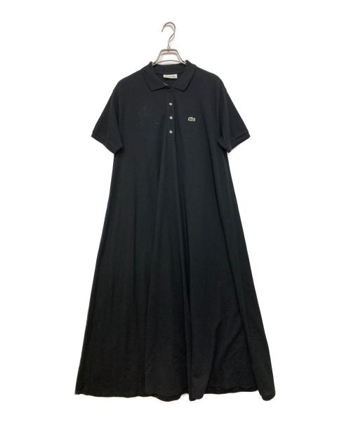 LACOSTE（ラコステ）LACOSTE (ラコステ) 鹿の子地マキシ丈ドレス ブラック サイズ:36 未使用品の古着・服飾アイテム