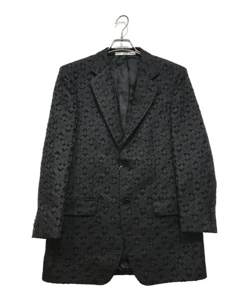 GIANFRANCO FERRE（ジャンフランコフェレ）GIANFRANCO FERRE (ジャンフランコフェレ) ジャガードテーラードジャケット ブラック サイズ:50 未使用品の古着・服飾アイテム