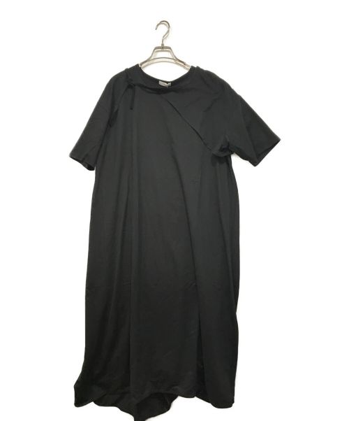 FEMMENT（ファモン）FEMMENT (ファモン) コットンオーガニッククロスジャージーレイヤードスリーブドレス ブラック サイズ:1の古着・服飾アイテム