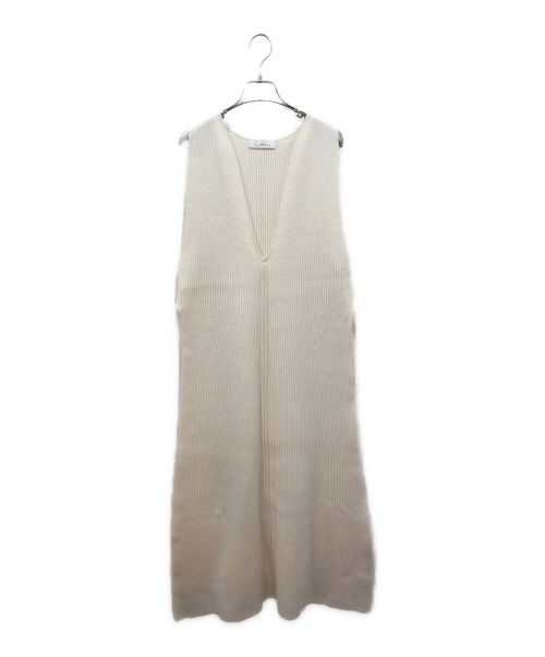 Lautashi（ラウタシー）Lautashi (ラウタシー) Knit over dress ホワイト サイズ:1の古着・服飾アイテム